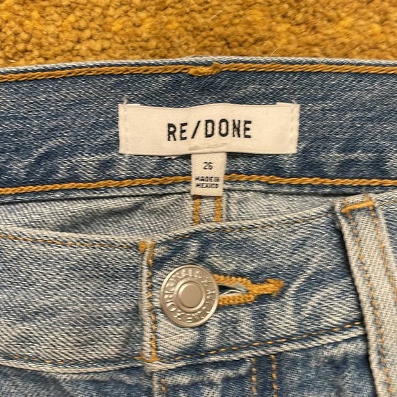 RE/DONE Mid-Rise Midi Denim Skirt 🩵 Size 26 | Color: Vintage Flow - Picture 3 of 10